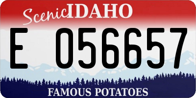 ID license plate E056657