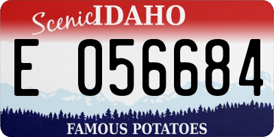 ID license plate E056684