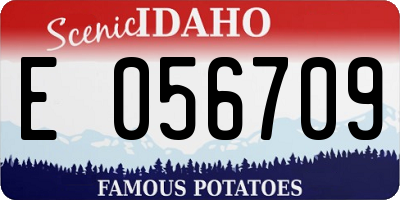 ID license plate E056709