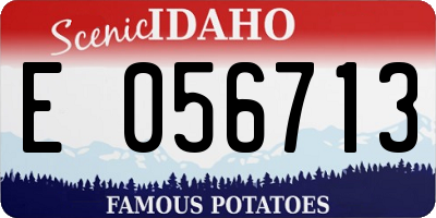 ID license plate E056713