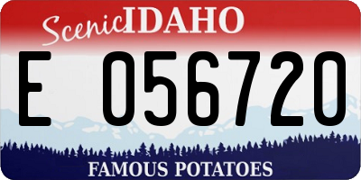ID license plate E056720