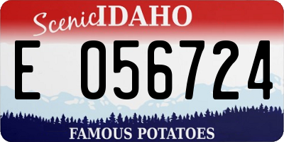 ID license plate E056724