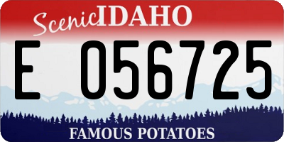 ID license plate E056725