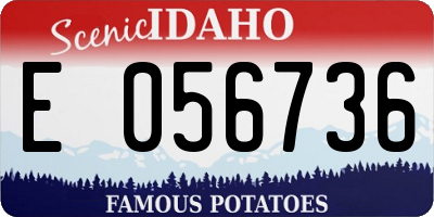 ID license plate E056736