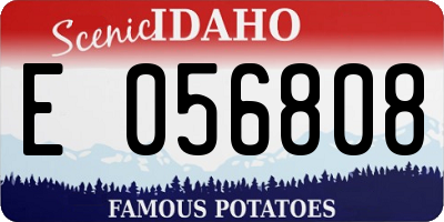 ID license plate E056808
