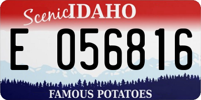 ID license plate E056816