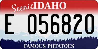 ID license plate E056820