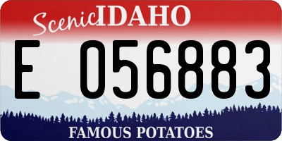 ID license plate E056883