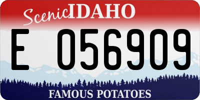 ID license plate E056909