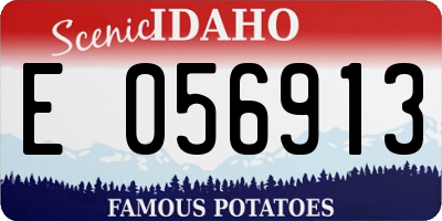 ID license plate E056913