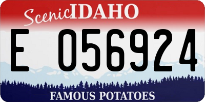ID license plate E056924