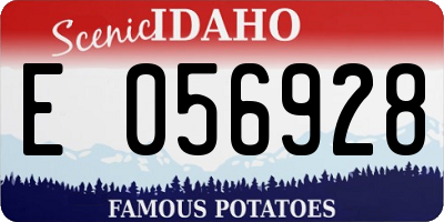 ID license plate E056928