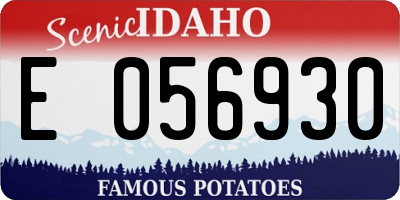 ID license plate E056930