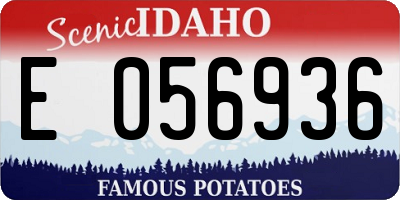 ID license plate E056936