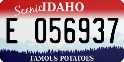 ID license plate E056937