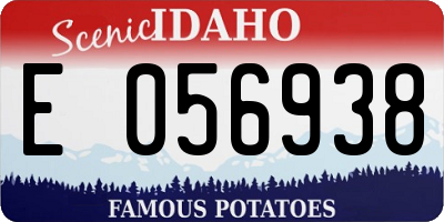 ID license plate E056938