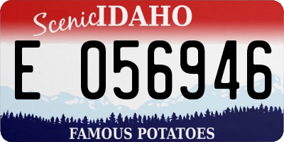 ID license plate E056946