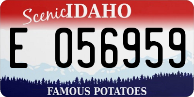 ID license plate E056959