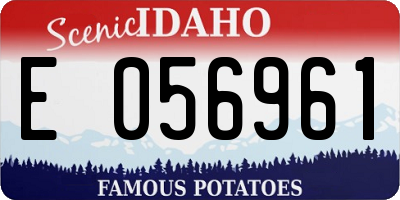 ID license plate E056961