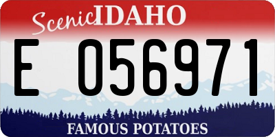 ID license plate E056971