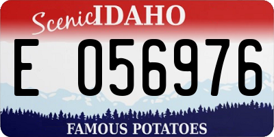 ID license plate E056976