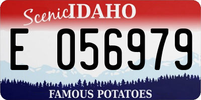 ID license plate E056979