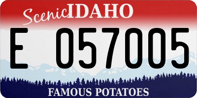ID license plate E057005