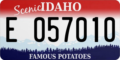 ID license plate E057010