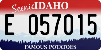 ID license plate E057015
