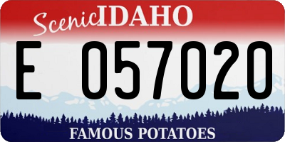 ID license plate E057020