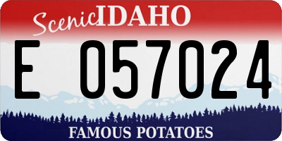 ID license plate E057024