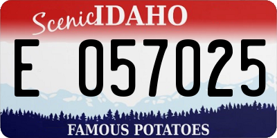 ID license plate E057025