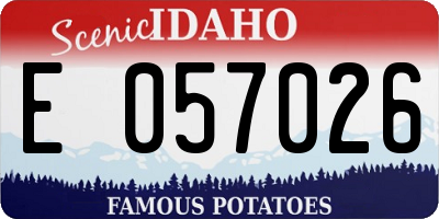 ID license plate E057026
