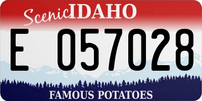 ID license plate E057028