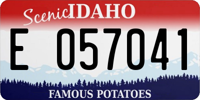 ID license plate E057041
