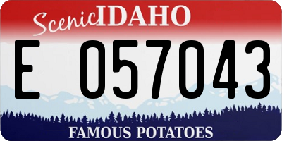 ID license plate E057043