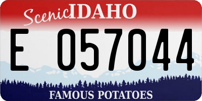 ID license plate E057044