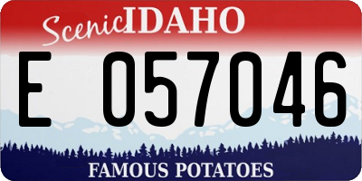 ID license plate E057046