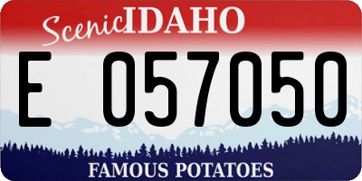 ID license plate E057050