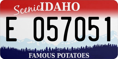 ID license plate E057051