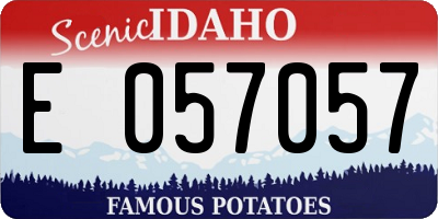 ID license plate E057057