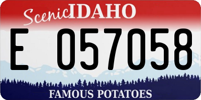 ID license plate E057058