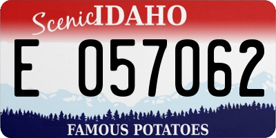 ID license plate E057062