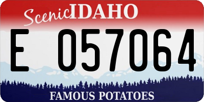 ID license plate E057064