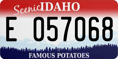 ID license plate E057068