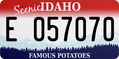 ID license plate E057070