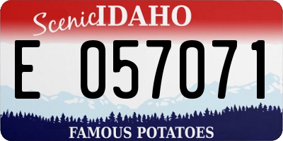 ID license plate E057071