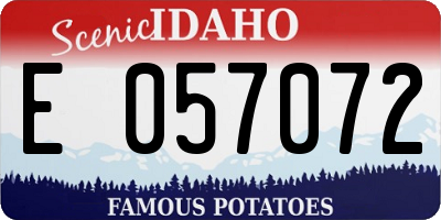 ID license plate E057072