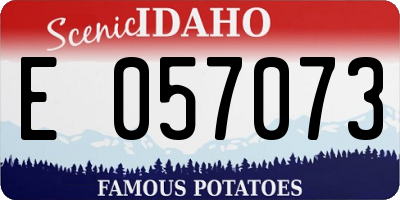 ID license plate E057073