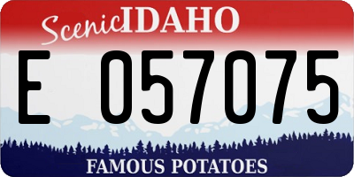 ID license plate E057075